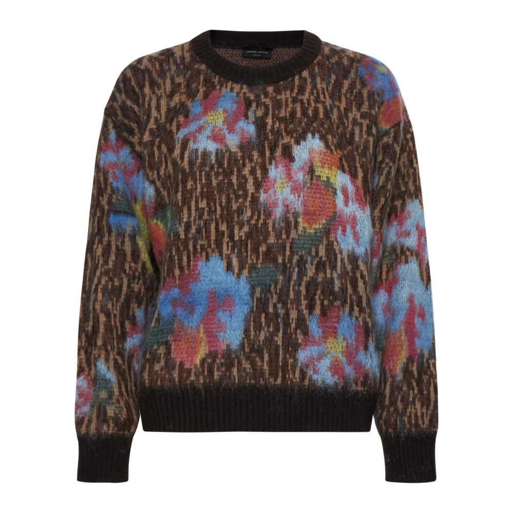 Roberto Collina Elegante Ronde Hals Trui Sweater Multicolor Dames