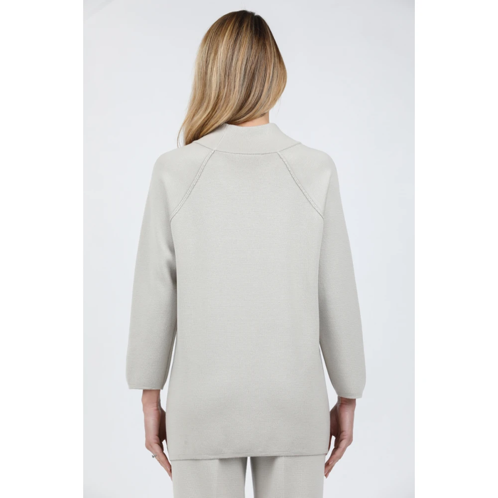Gran Sasso Raglanmouw met zijdelingse split en opgestikte zak Beige Dames