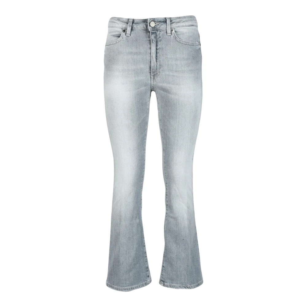 Dondup Biologische katoenen jeans Mandy model ritssluiting Gray Dames