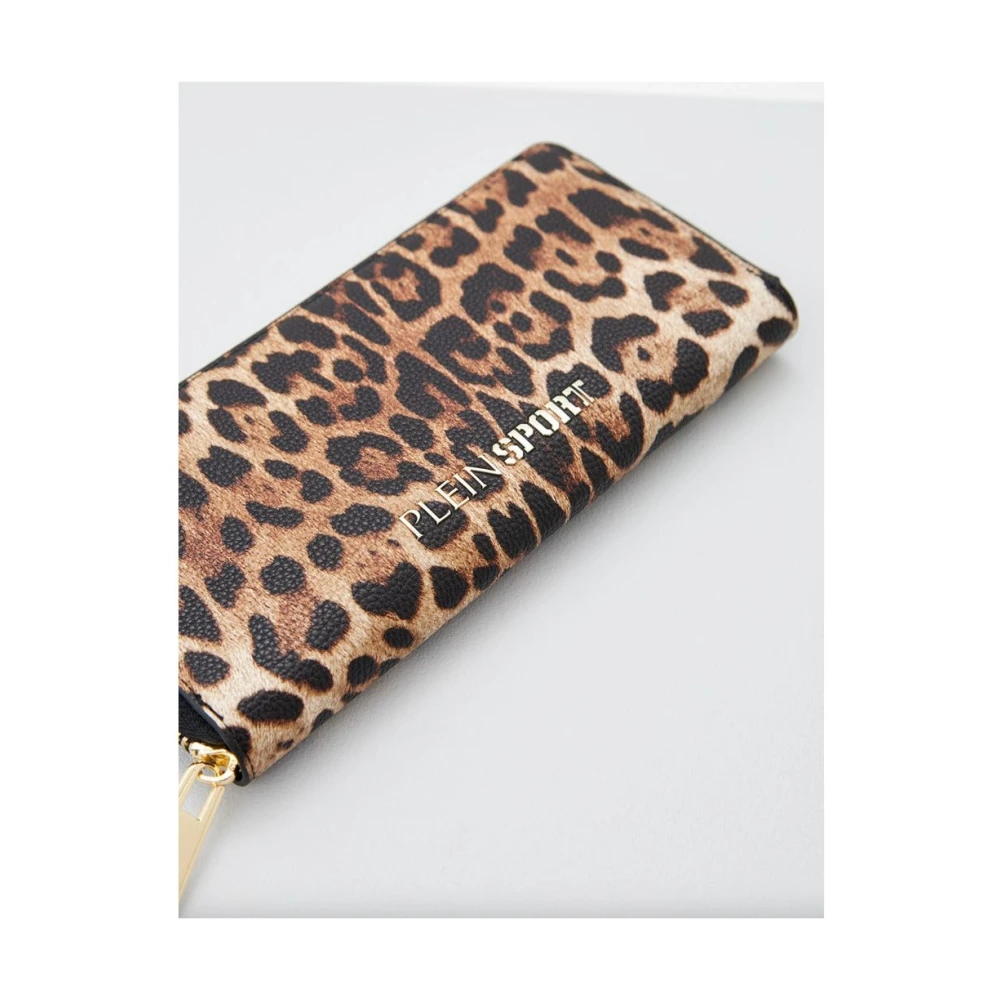 Plein Sport Ritssluiting Portemonnee met Merklogo Brown Dames