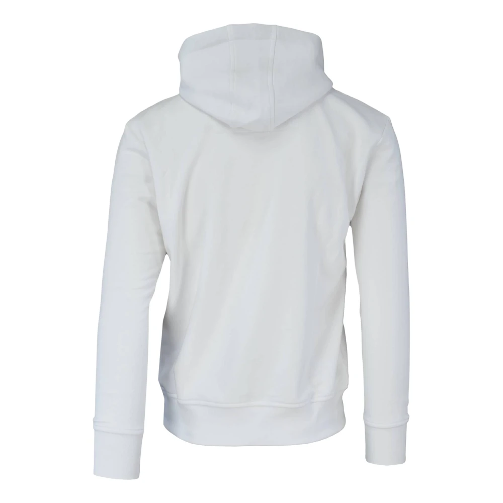 carlo colucci Klassieke Vrijetijds Hoodie met Logo Detail White Heren