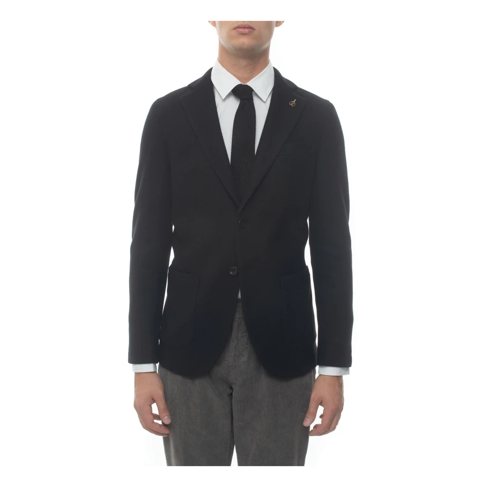 Paoloni Jacket without lining decostruita Black Heren