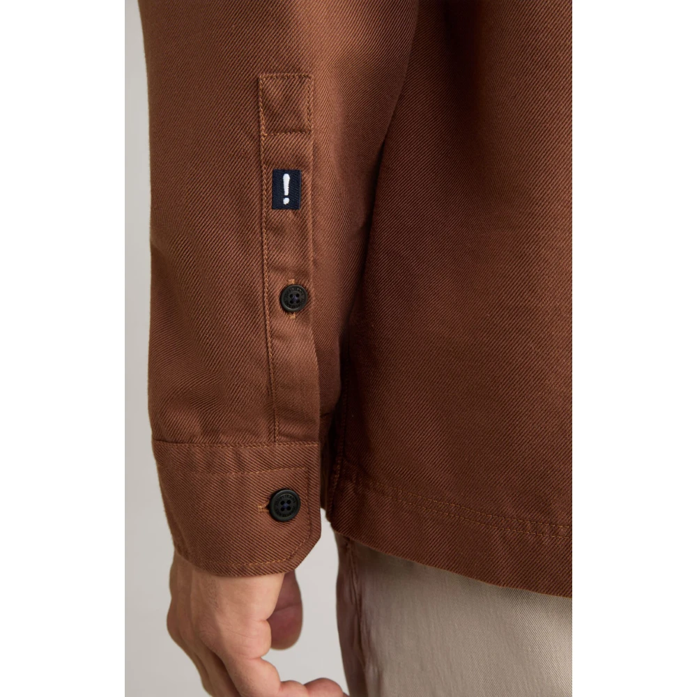 Joop! Bruine denim shirt met achterprint Brown Heren