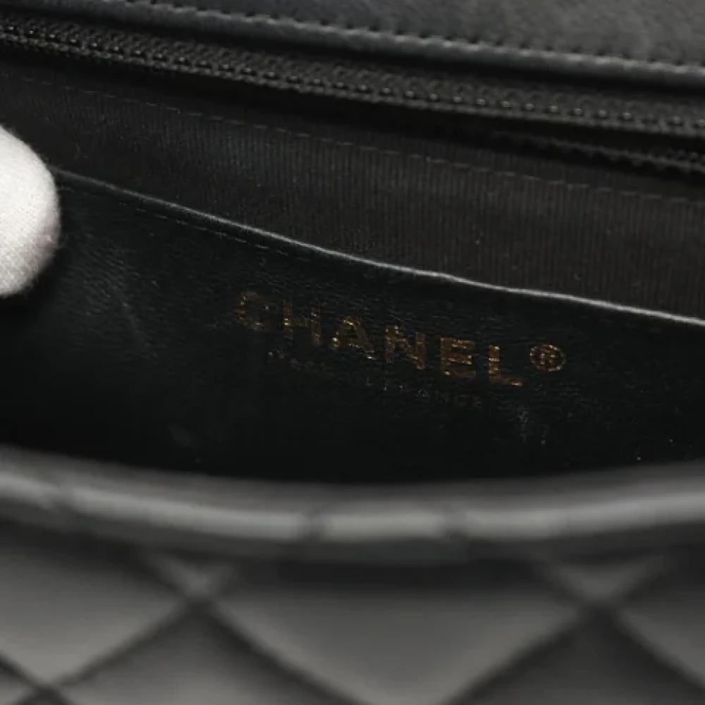 Chanel Vintage Pre-owned Leather shoulder-bags Black Dames