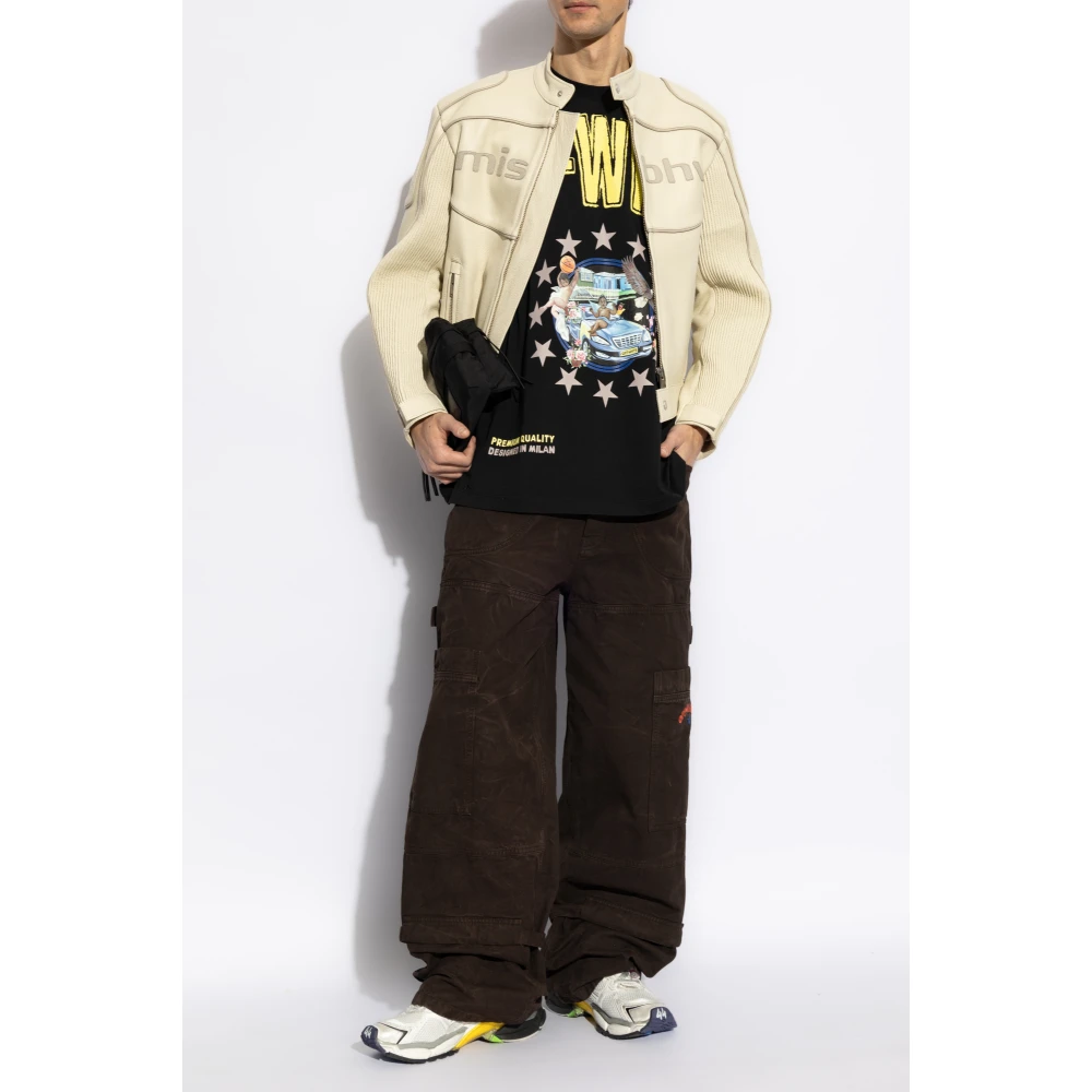 Off White Bedrukt T-shirt Black Heren