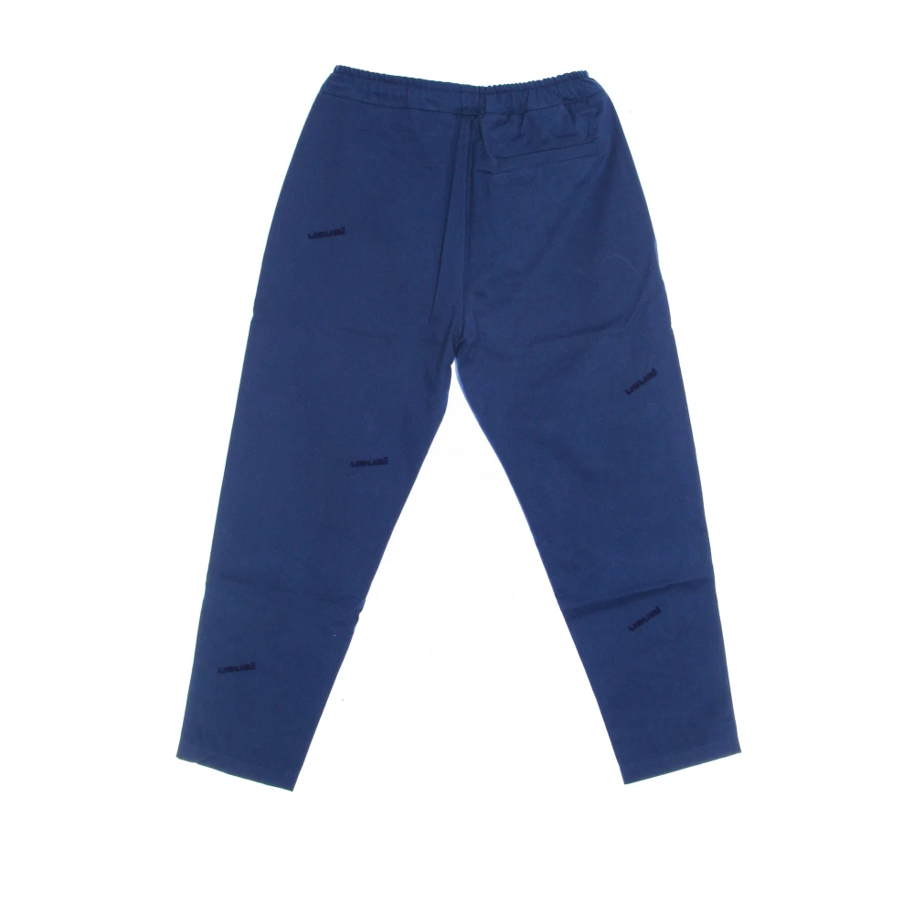 Usual Blauwe Lange Stoffen Broek met Zakken Blue Heren