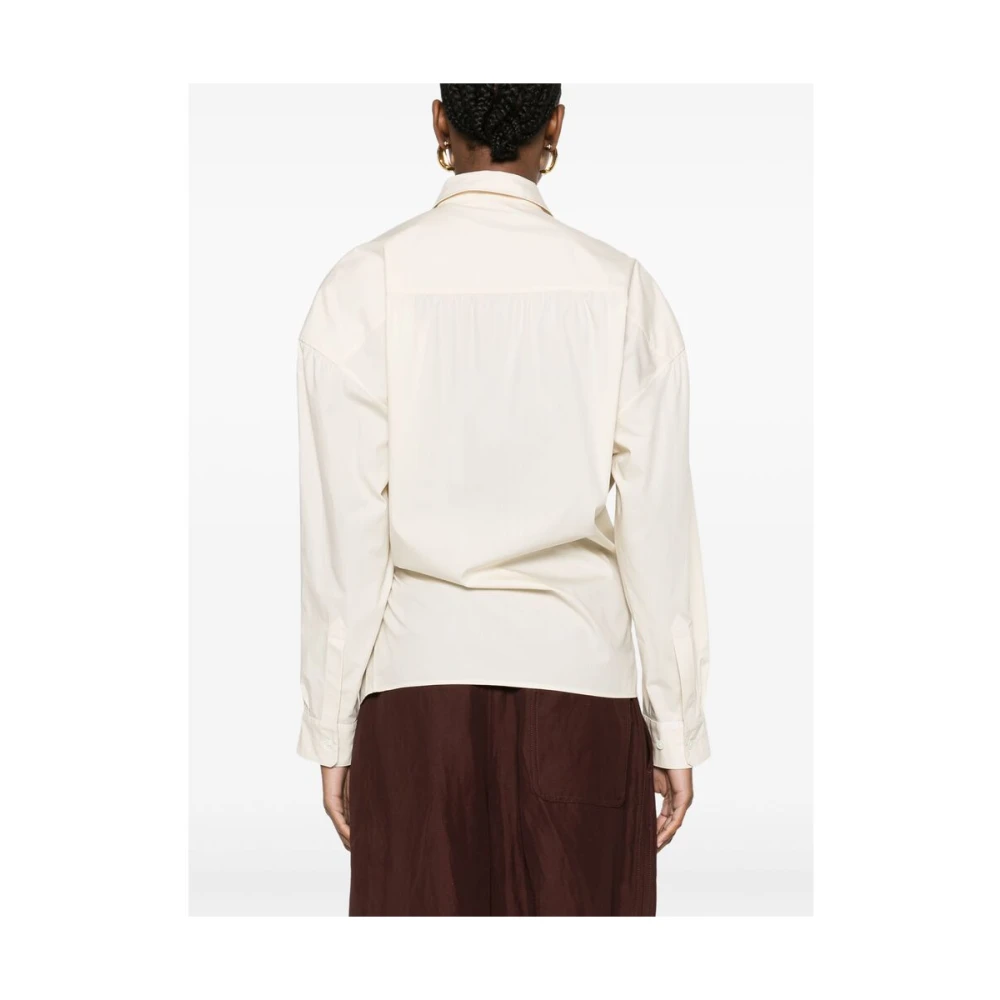 Lemaire Beige Button-Up Drop Shoulder Shirt Beige Dames