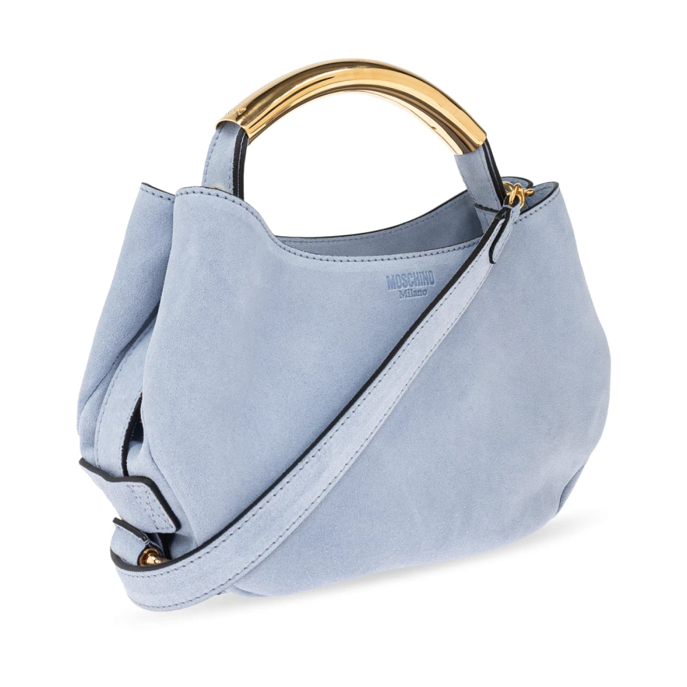 Moschino Suède handtas Blue Dames