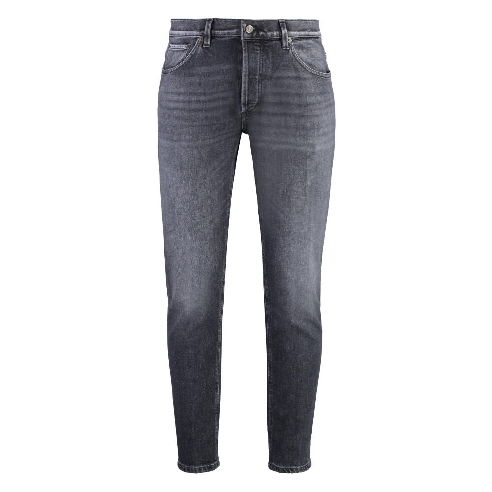 Dondup Men's Gray Slim Fit Jeans, W35, Carrot-Fit Jeans With Metal Details