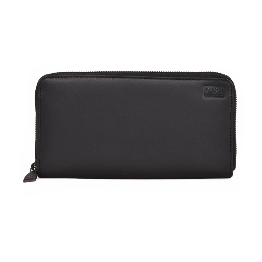 Diesel Leren Portemonnee Black Heren