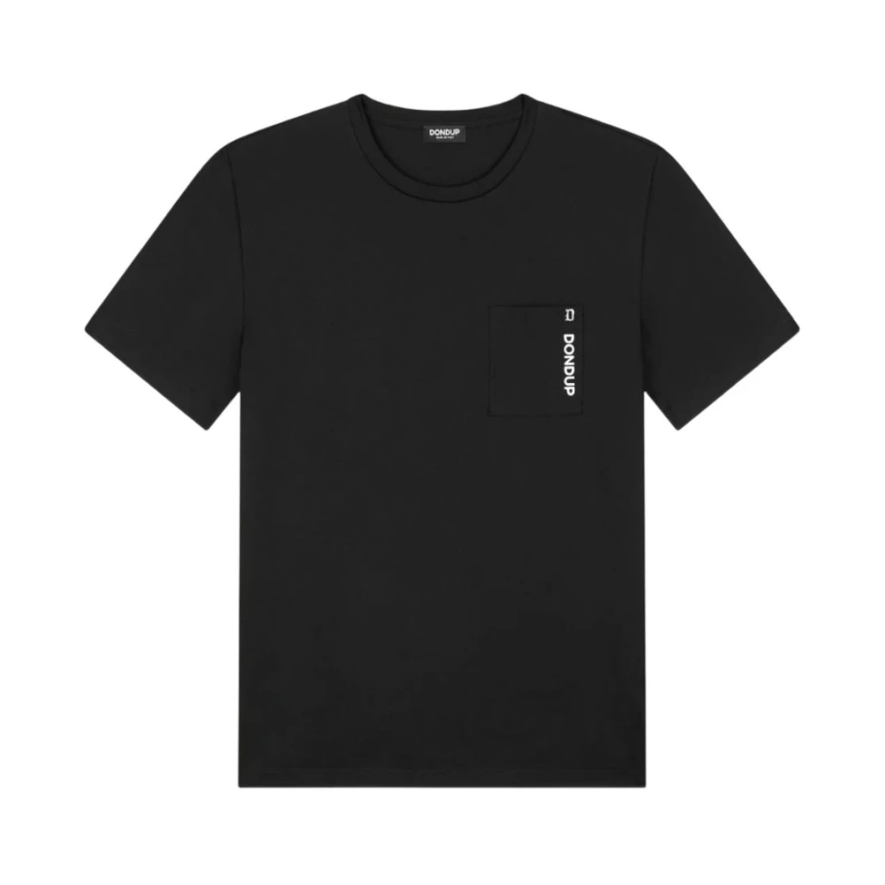 Dondup Men's Black Jersey T-Shirt With Logo - T-Shirts - L - Tops