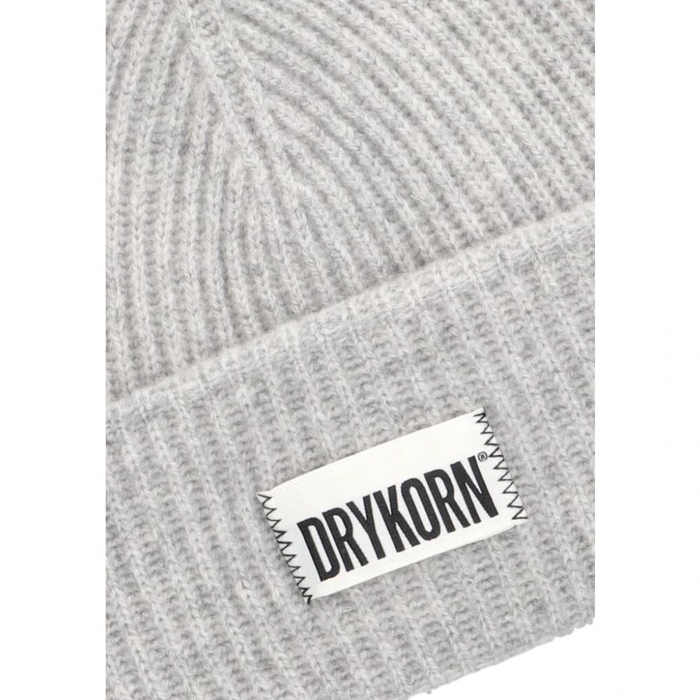 drykorn Grijze Gebreide Muts Nerea Gray Dames