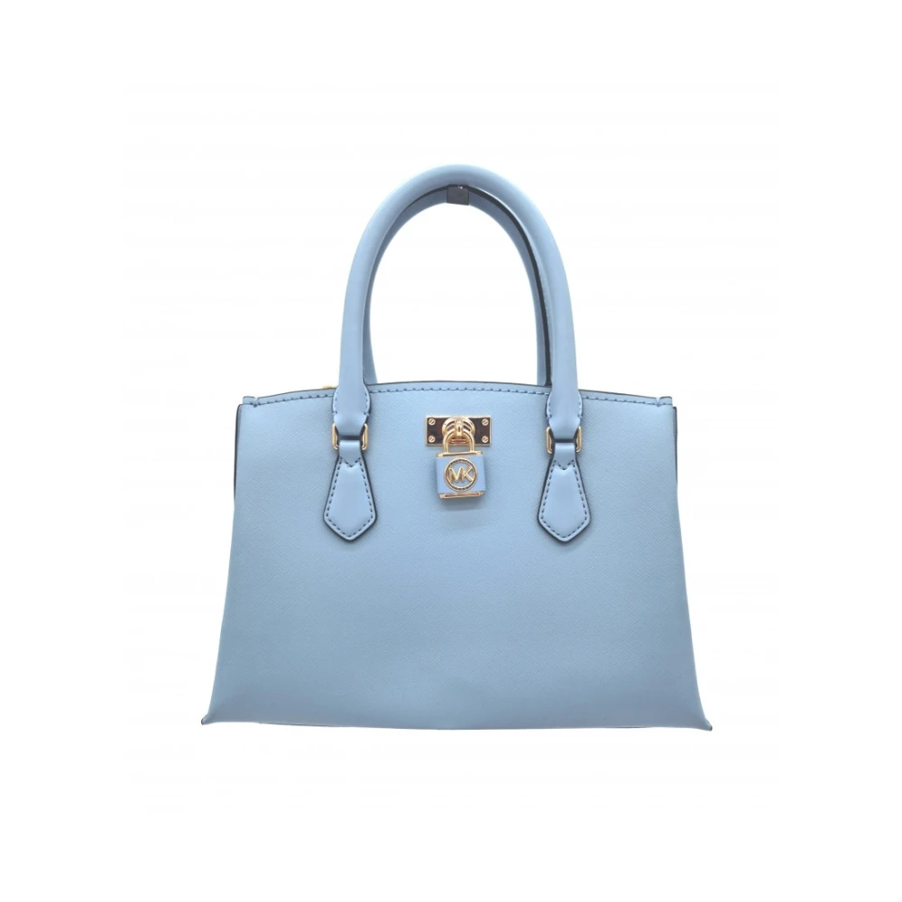 Michael Kors Gold Logo Tote Bag Ruby Blue Dames