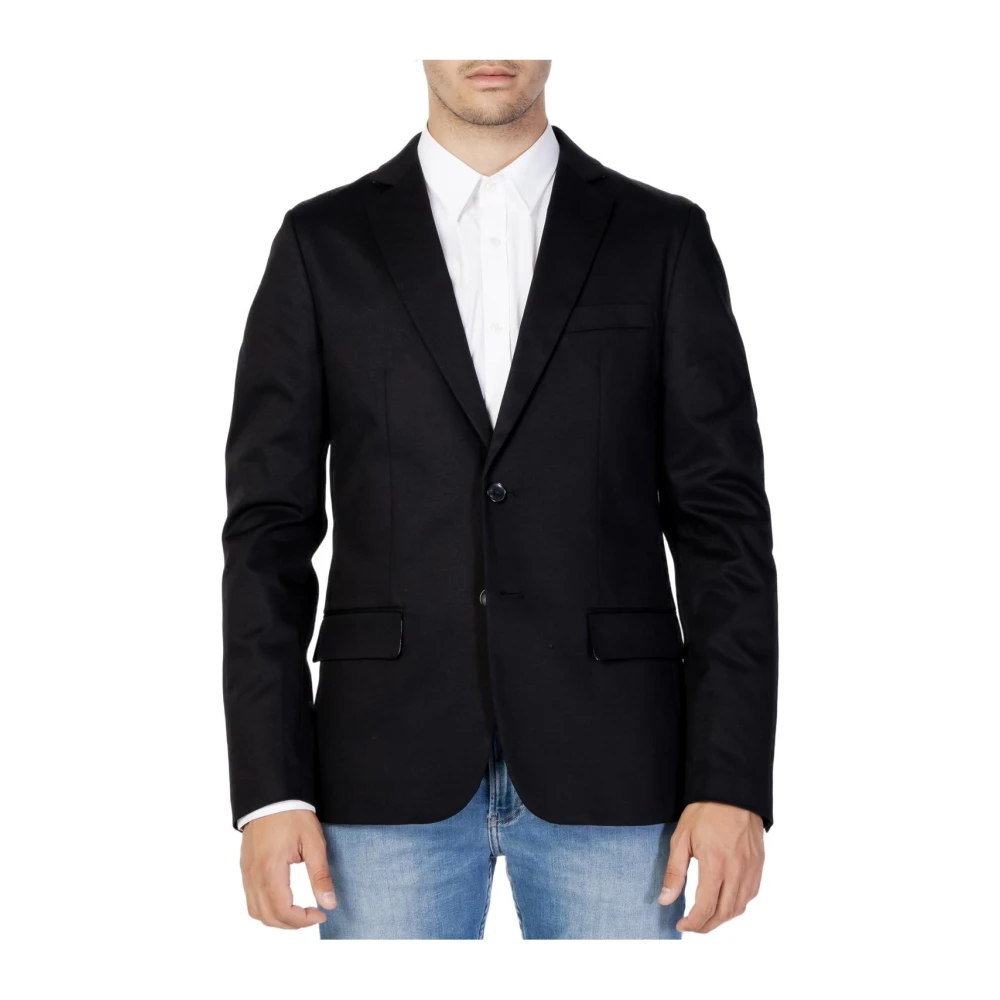 Antony Morato Men's Black Blazers, Xs, Buttoned Blazer With Lapel Collar