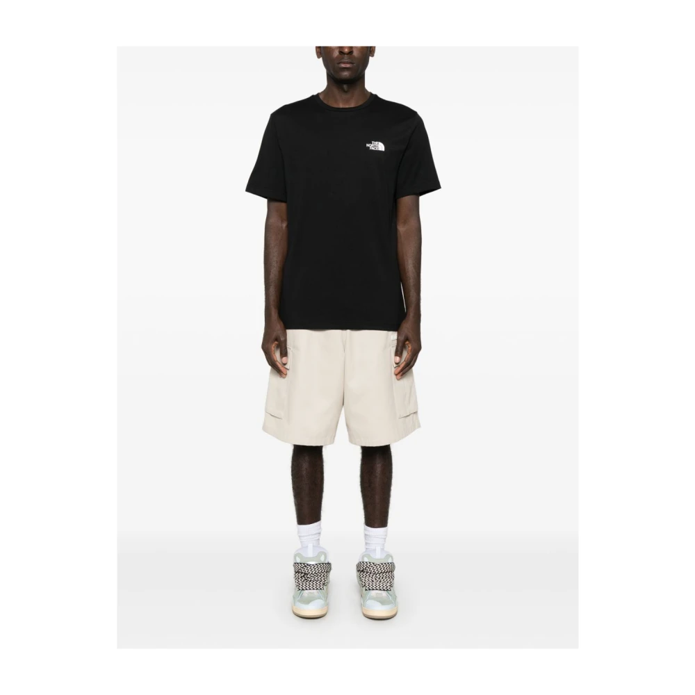 The North Face Zwart Logo Print Crew Neck T-shirt Black Heren