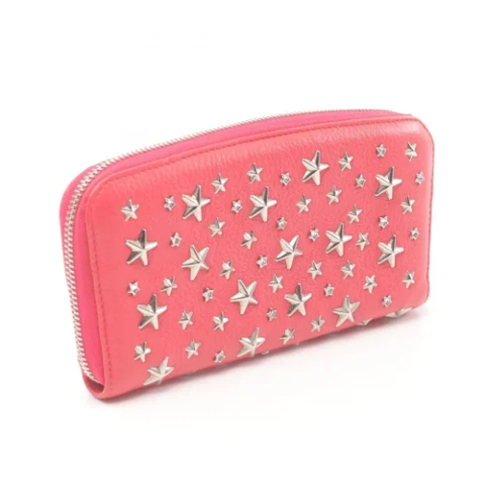Jimmy Choo Pre-owned Leather wallets Pink Dames