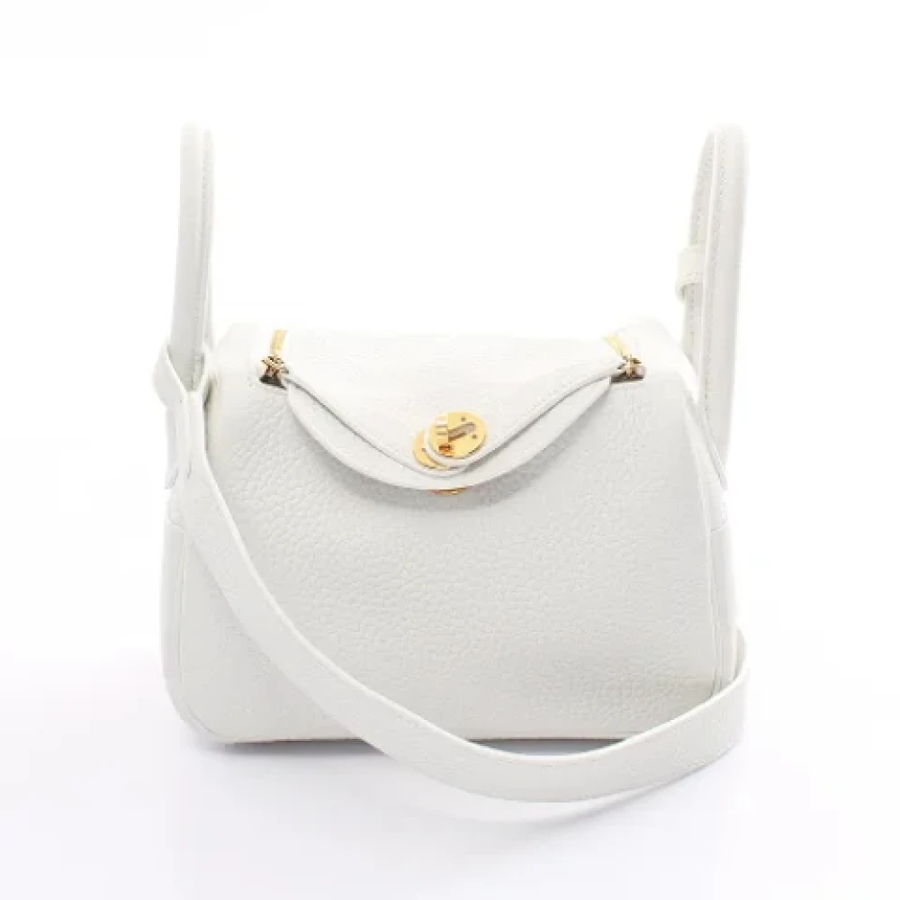 Hermès Vintage Pre-owned Leather shoulder-bags White Dames