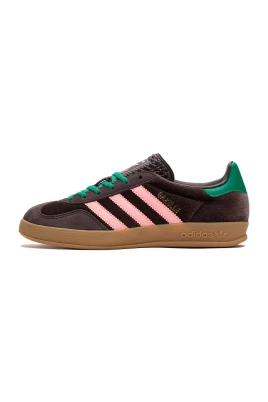 Gazelle Indoor W Mörkbrun Rosa Sneakers