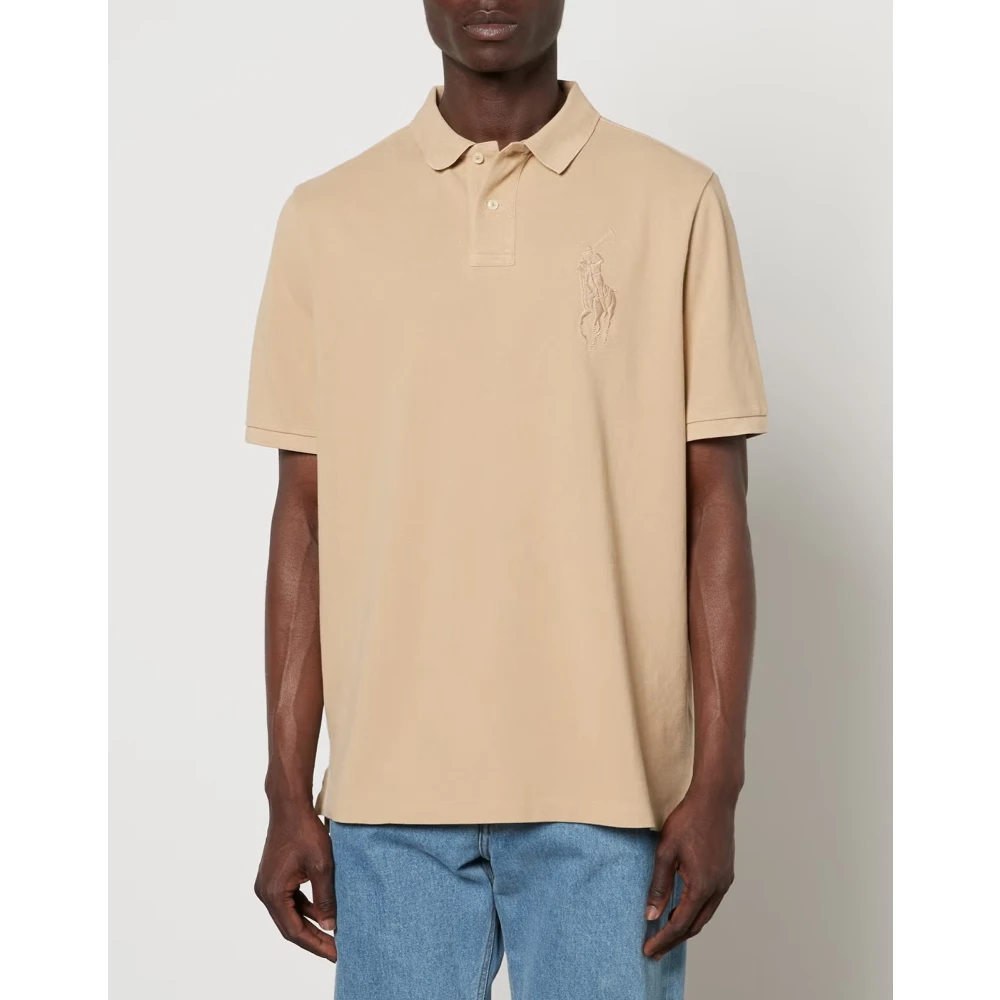 Polo Ralph Lauren Klassieke Big Pony Logo Polo Shirt Beige Heren