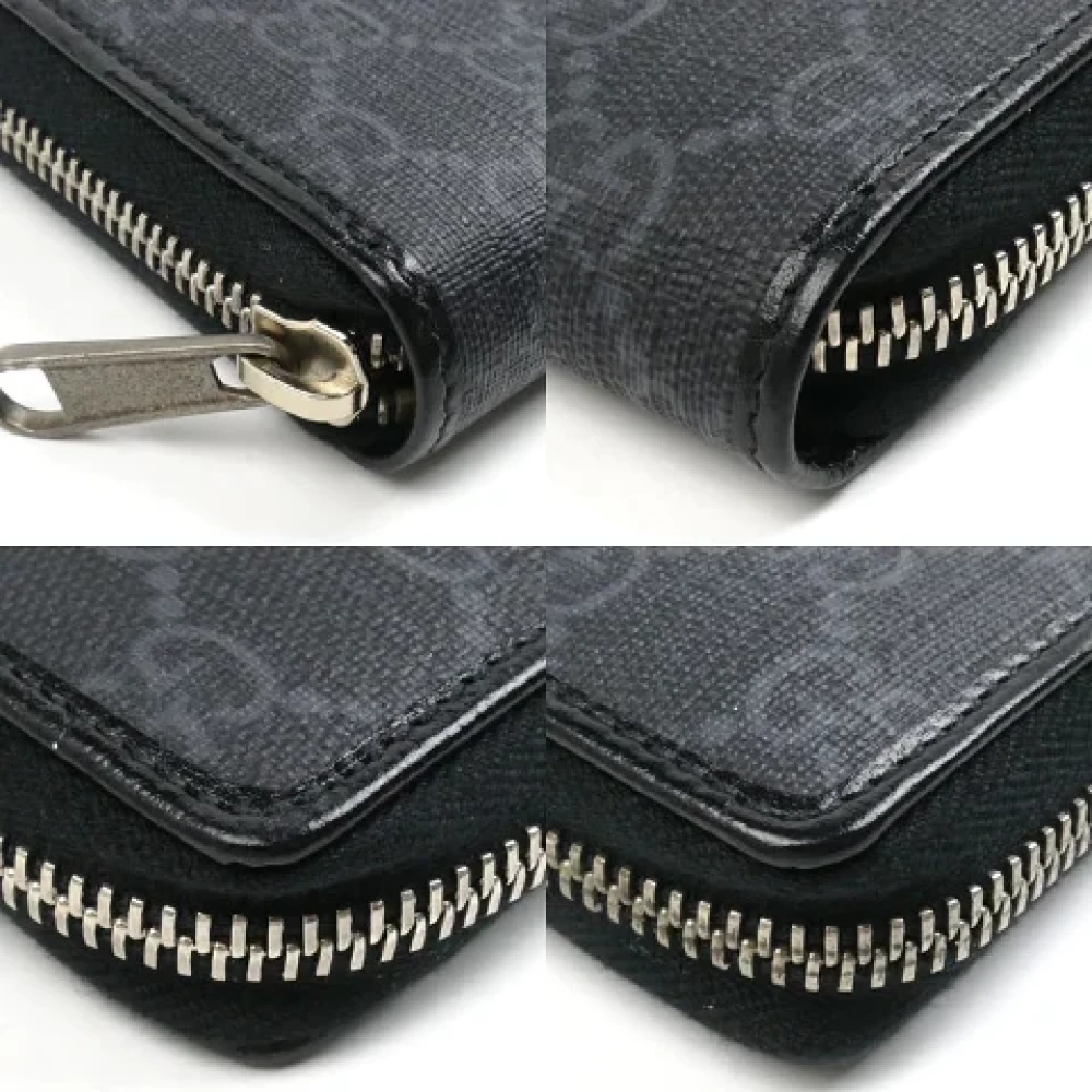 Gucci Vintage Pre-owned Fabric wallets Black Heren