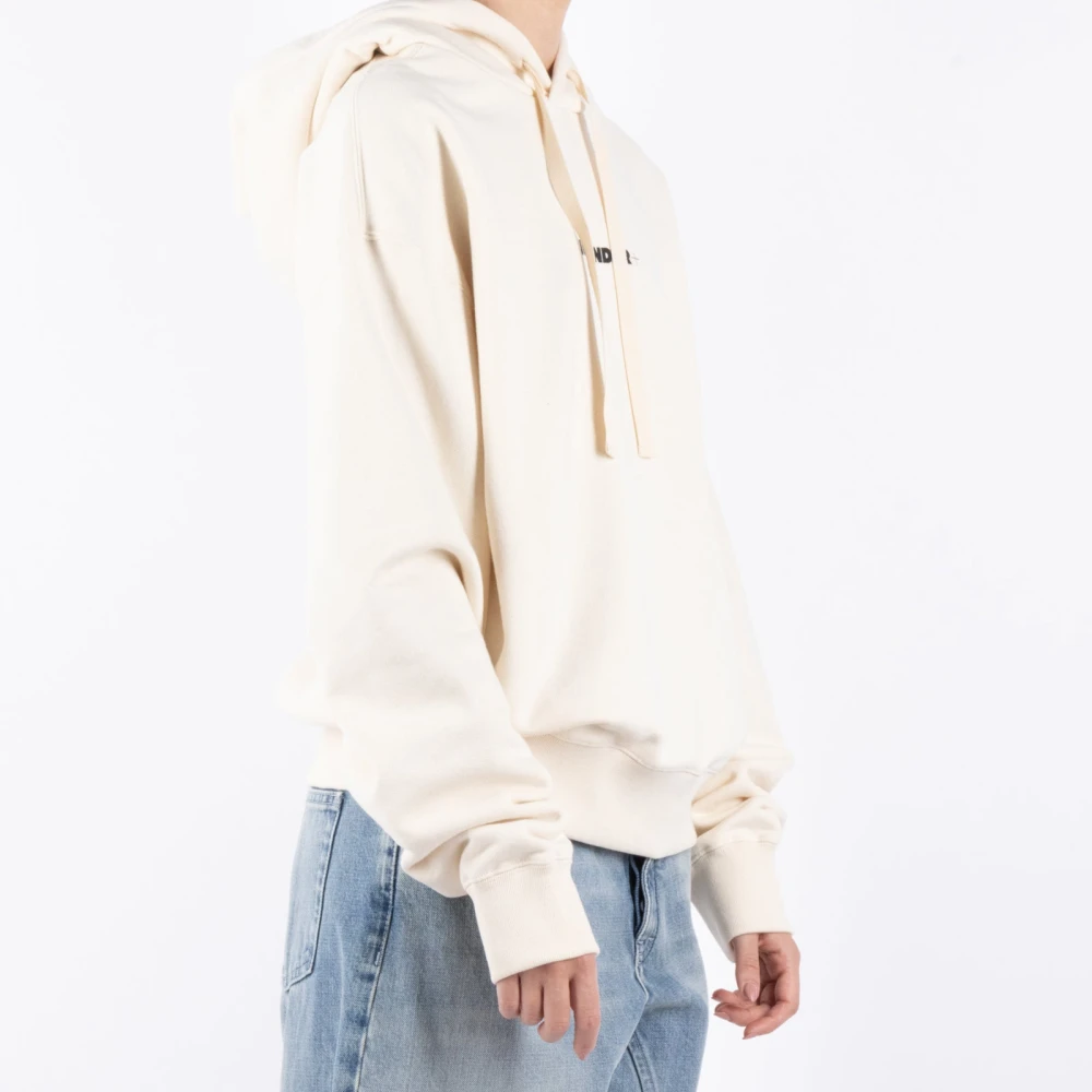 Jil Sander Ivoor Katoenen Sweatshirt White Heren