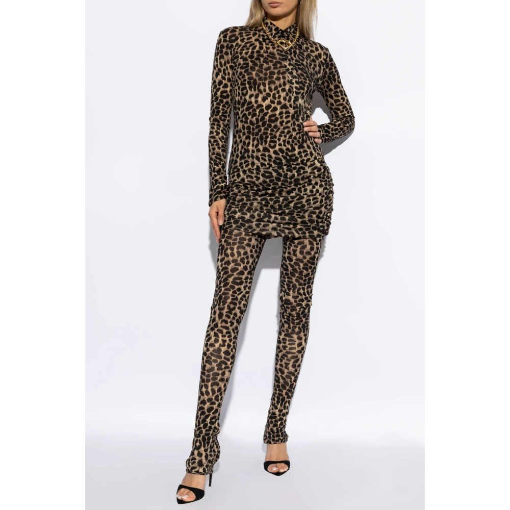 Blumarine Broek met dierenmotief Brown Dames