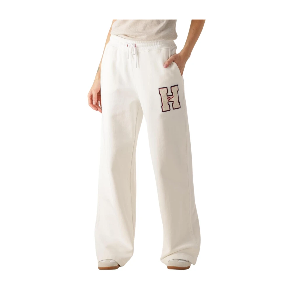 Tommy Jeans Beige Grafische Sweat Pant voor Vrouwen Beige Dames