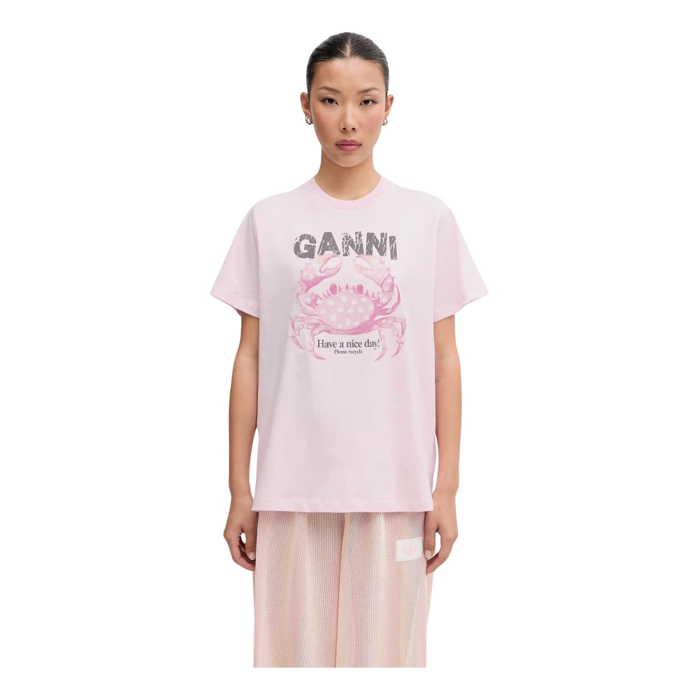GANNI T-Shirt In Cotone Stampato - Immagine 4