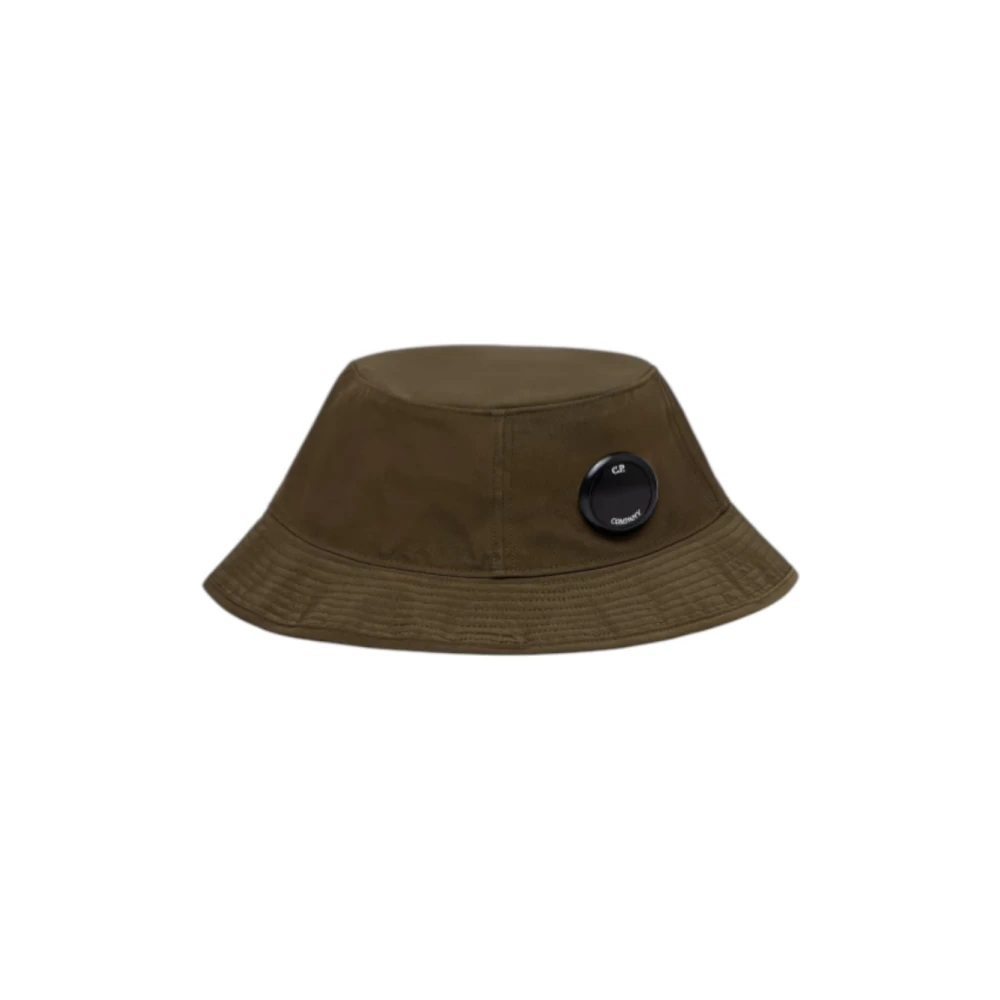 C.p. Company Men's Green Logo-Patch Bucket Hat - Accessories - M - Accessories