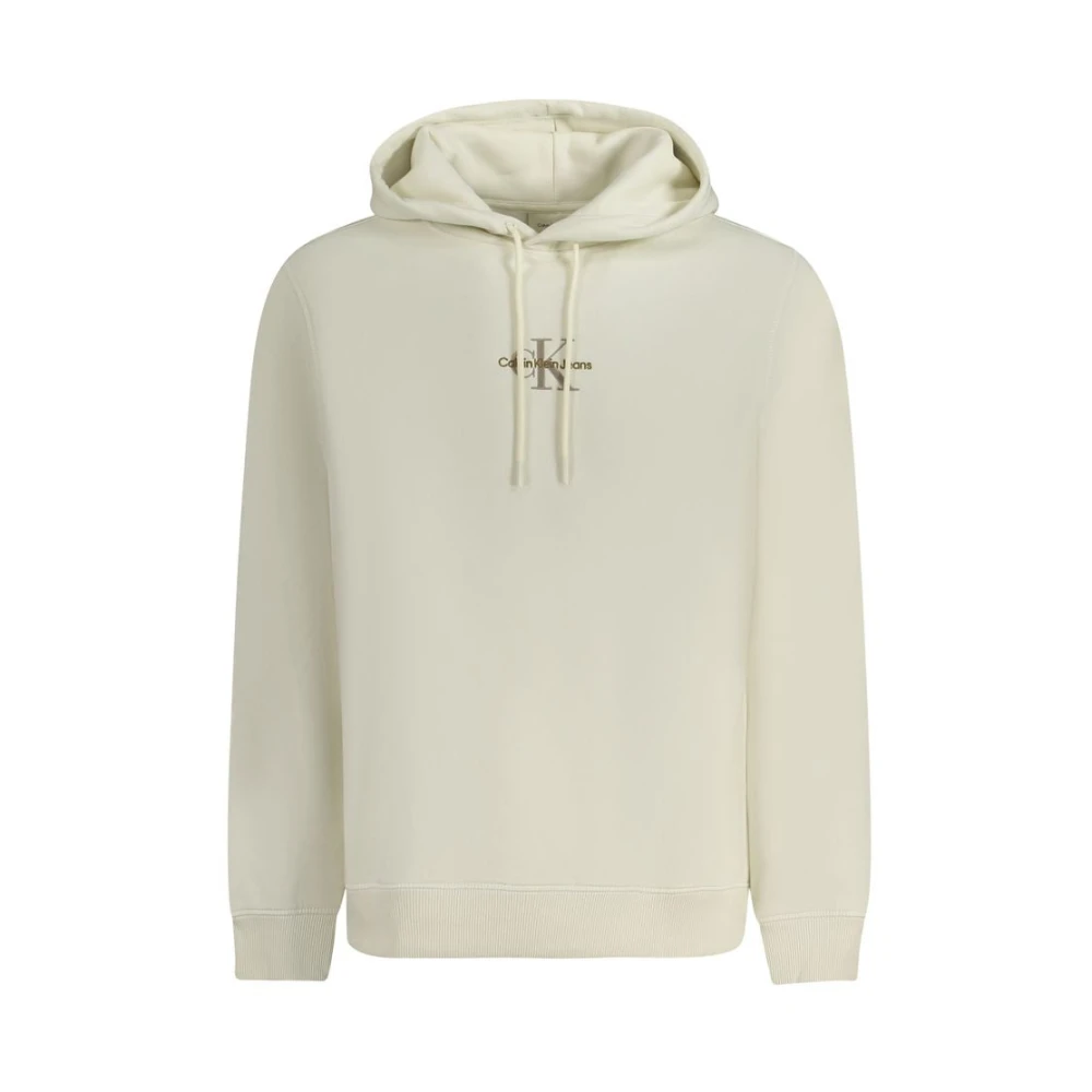 Calvin Klein , Hoodies, Male, White, Xl, Stylish Cotton Jumper - Image 3