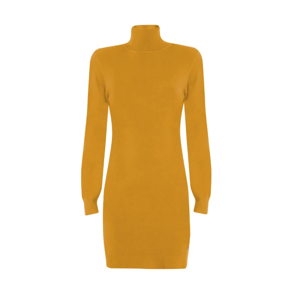 Yes Zee Women's Yellow Knitted Dresses,, Clothing Dresses Extra Small