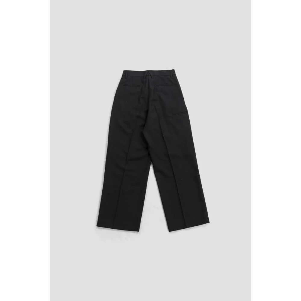 Ambush Zwarte Wol Rechte Snit Broek Black Heren