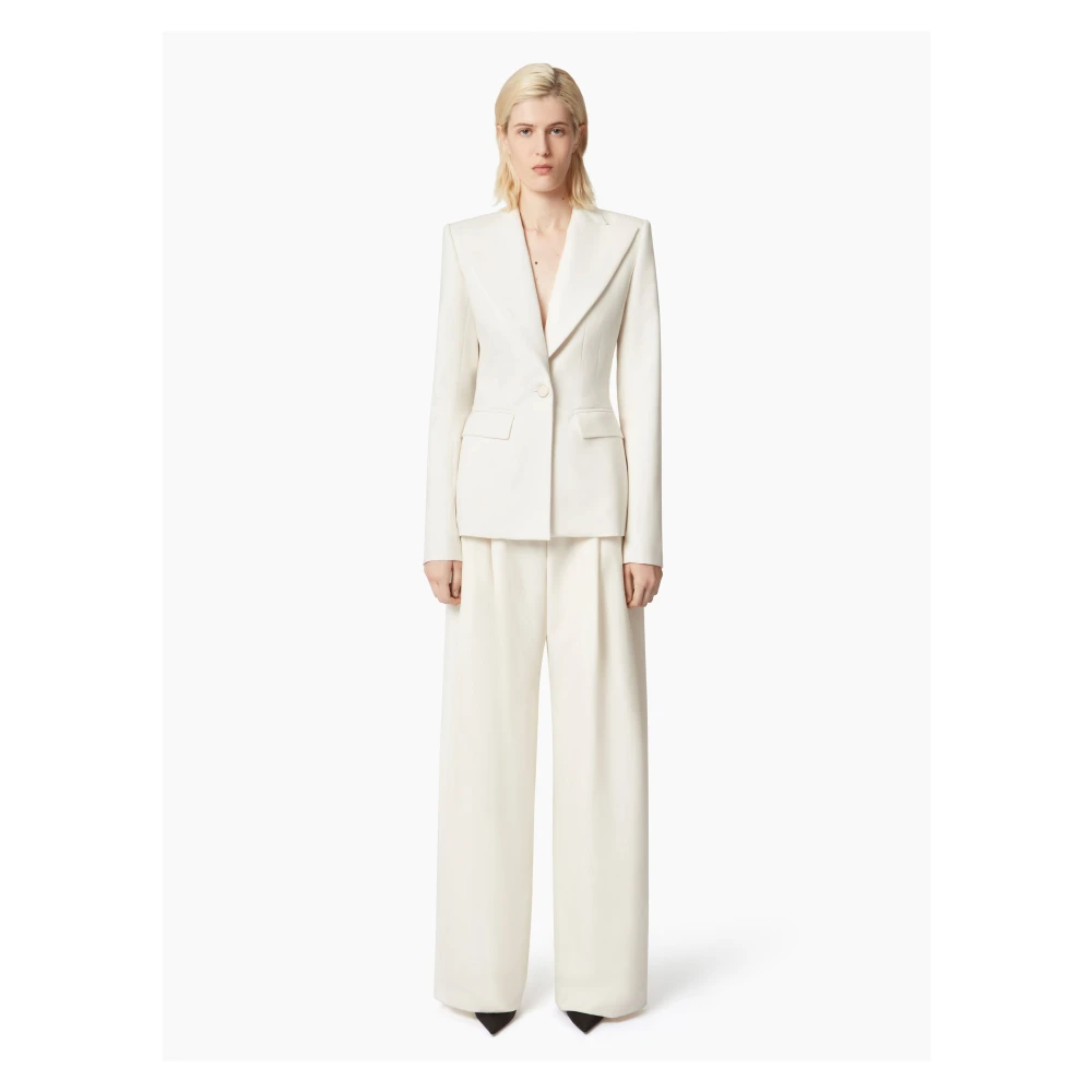 Nina Ricci Geplisseerde Wijde Pijp White Dames
