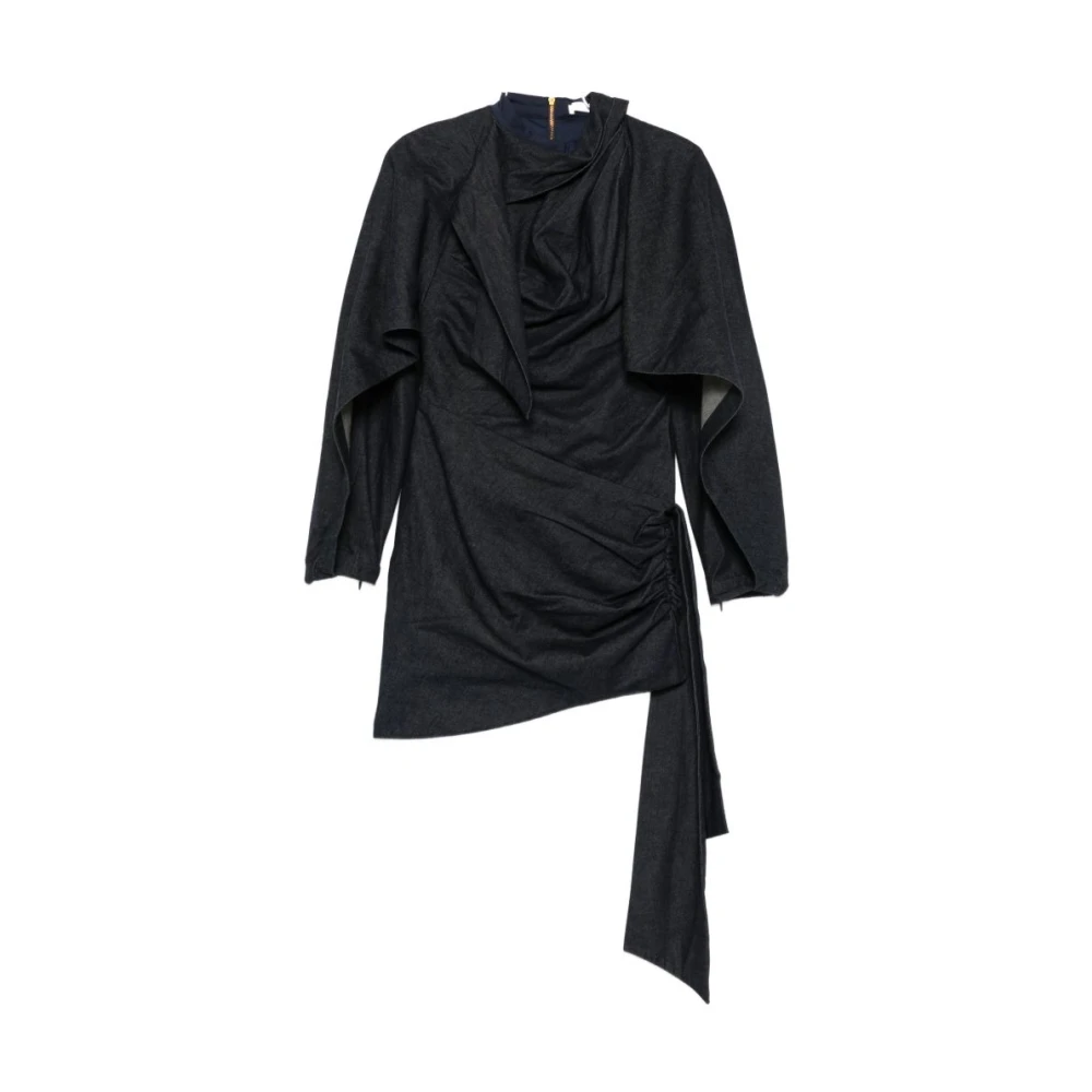 Zimmermann Draped High-Neck Short Dress - Female - Short Dresses - Black - S - Dresses