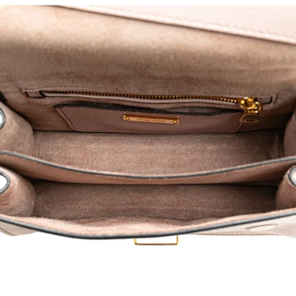 Miu Pre-owned Leather shoulder-bags Pink Dames