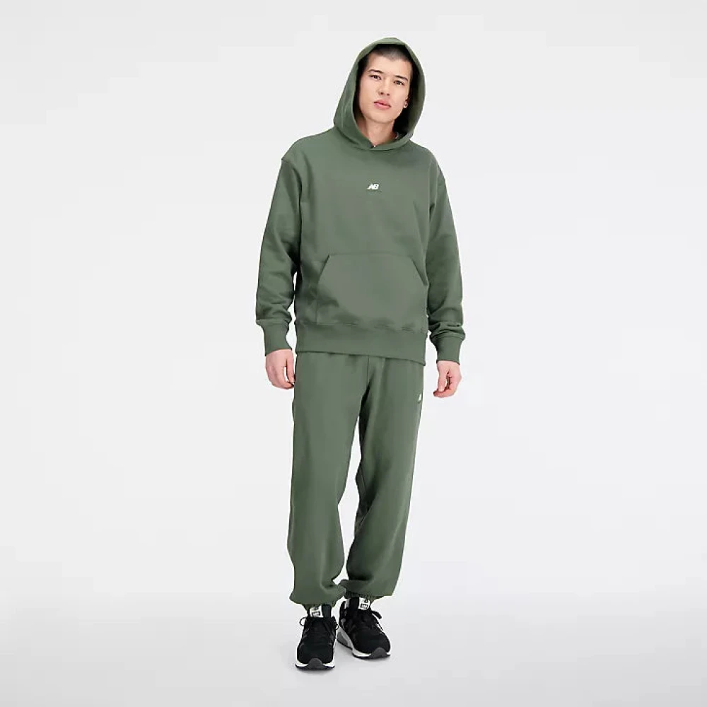 New Balance Athletics Remastered Graphic French Terry Hoodie Green Heren