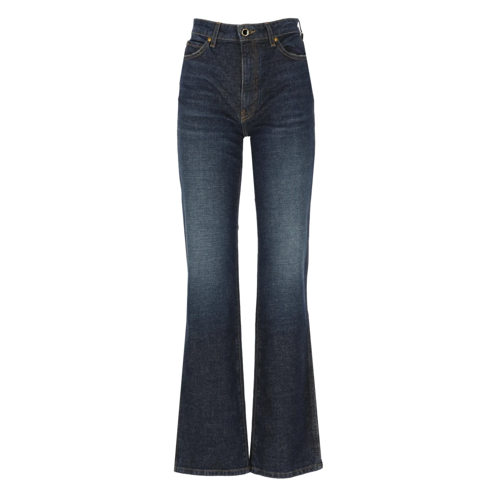 Khaite Blauwe Katoenen Jeans met Riemlussen Blue Dames