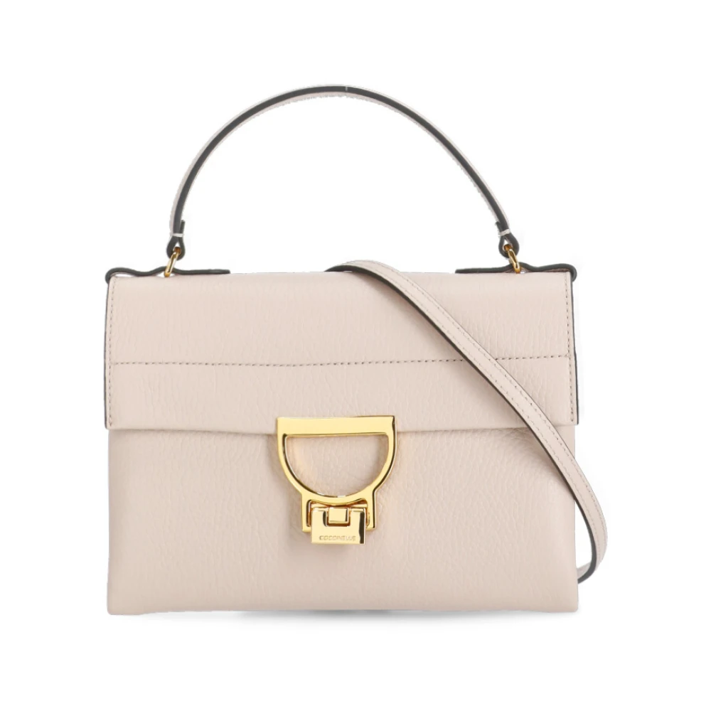 Coccinelle Roze Pebbled Leren Handtas voor Vrouw Pink Dames