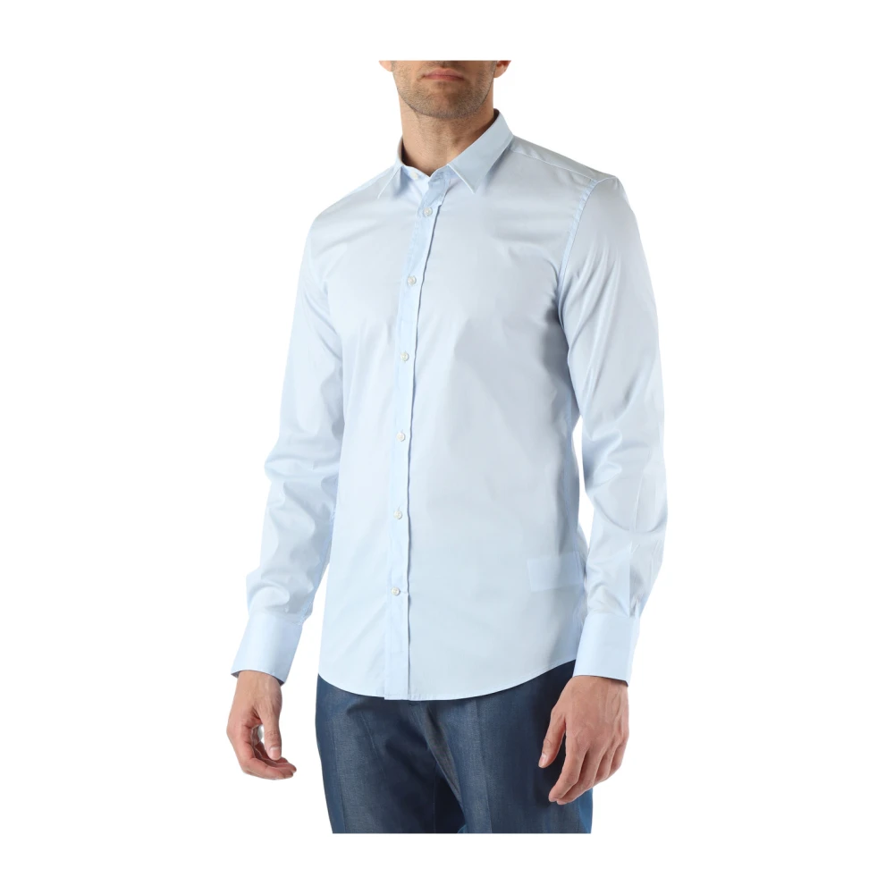 Antony Morato Slim Fit Katoenen Overhemd Klassieke Kraag Blue Heren