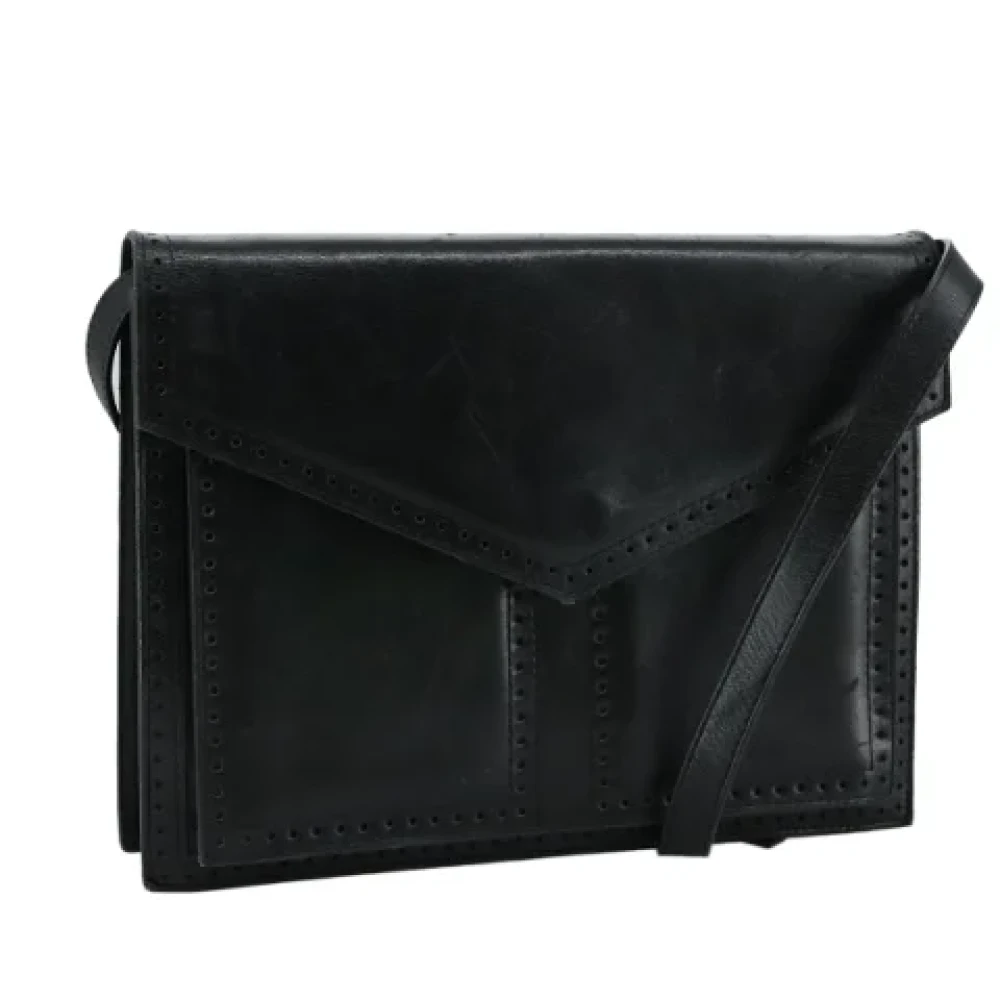 Saint Laurent Vintage Pre-owned Leather shoulder-bags Black Dames
