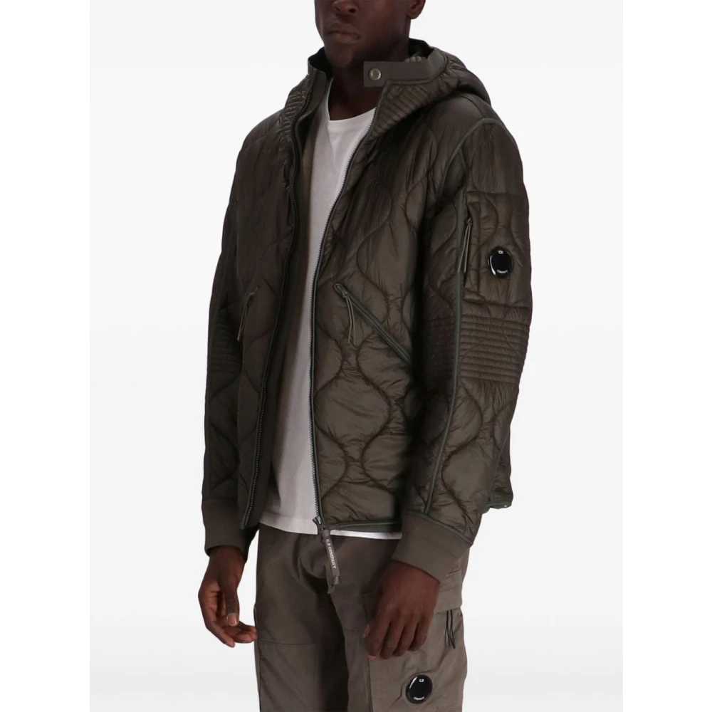C.P. Company Gewatteerde Hoodie Groen Green Heren