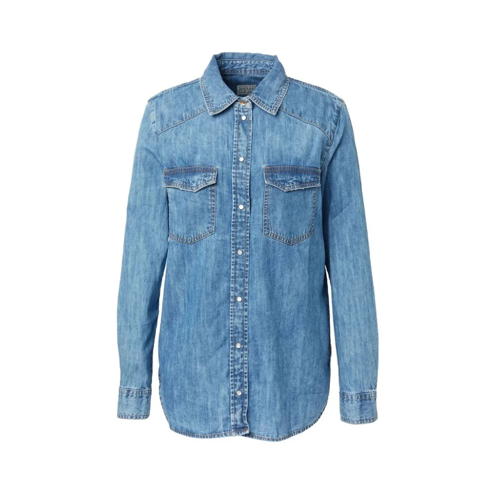 Guess Lange Mouwen Shirt Blue Dames