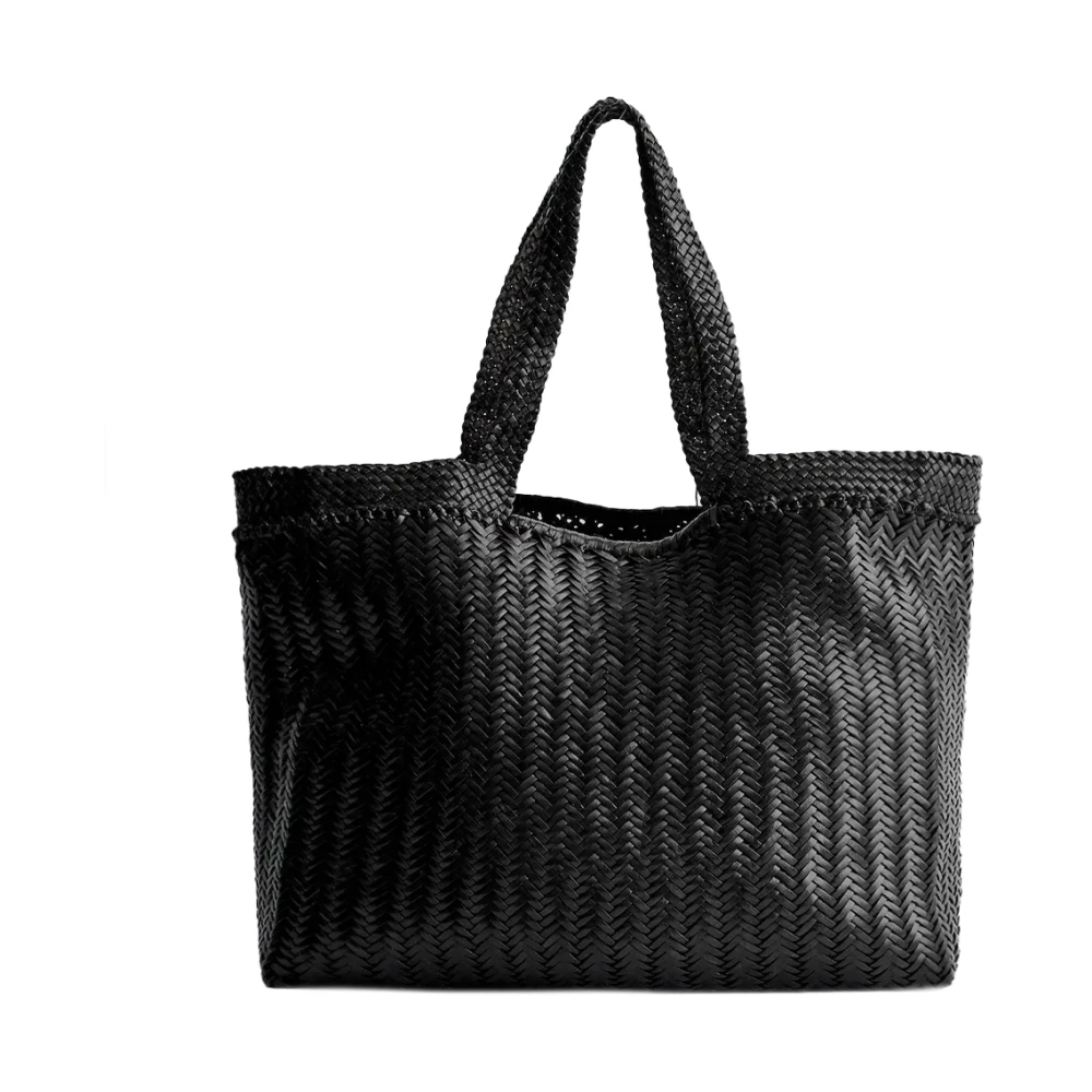Dragon Diffusion Black Leather Tote Bag - Female - Shopping Bags - One Size - Bags