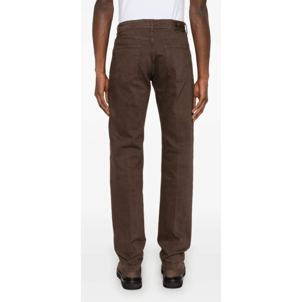 Kiton Bruine Straight-Leg Jeans Brown Heren
