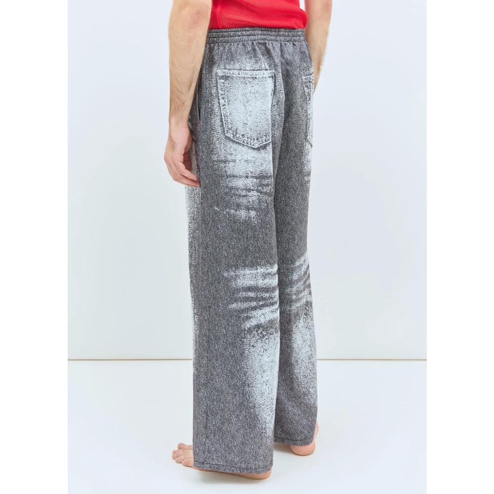 Diesel Grafische Print Slaapbroek Gray Heren