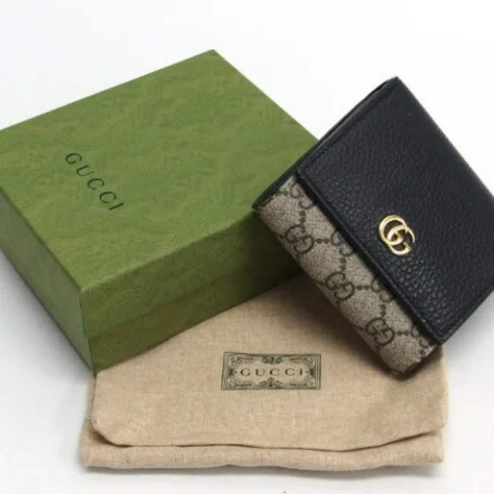 Gucci Vintage Pre-owned Leather wallets Beige Dames