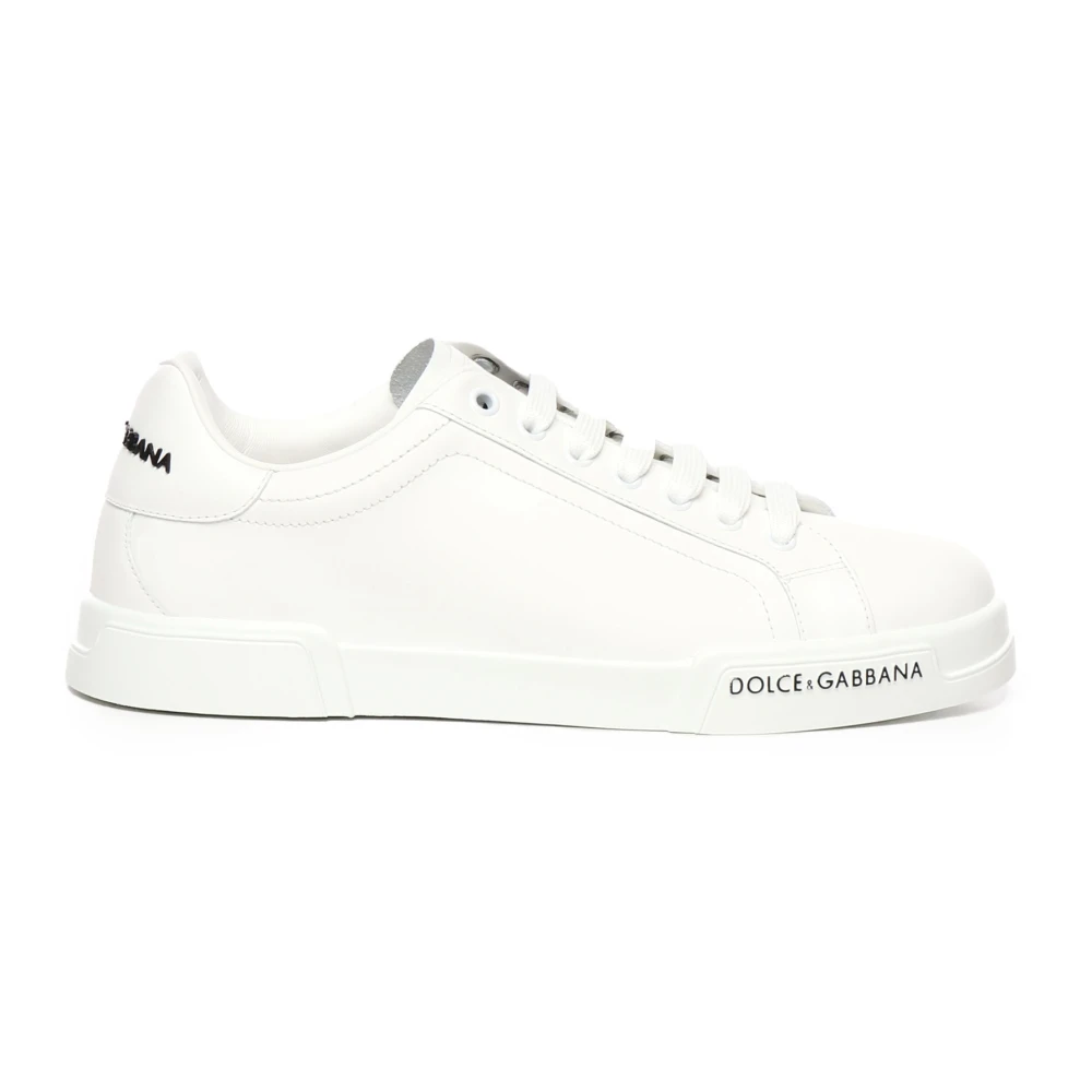 Dolce & Gabbana Witte Sneakers met Logo-details Heren Schoenen