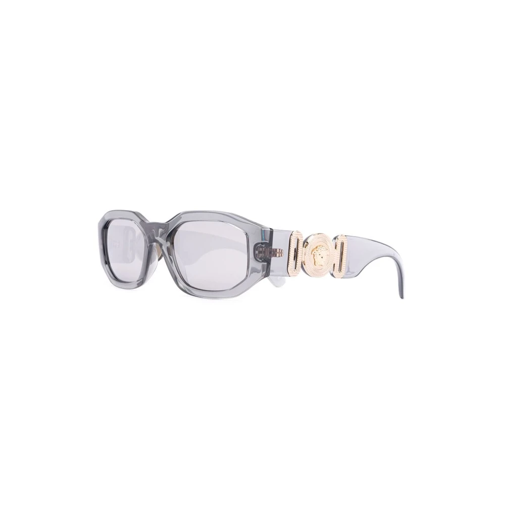 Versace Man Sunglass Biggie - Frame color: Transparent Grey, Lens color: Light Grey Mirror Silver - Image 8