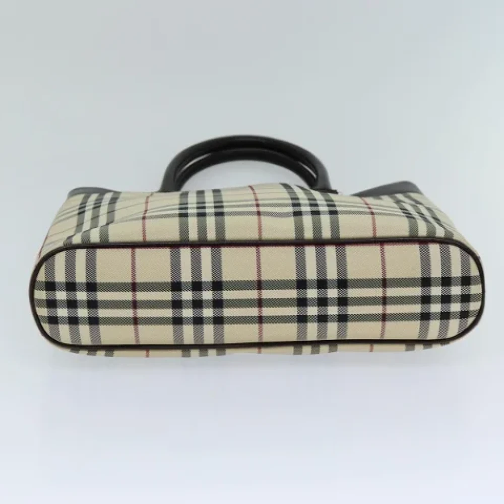 Burberry Vintage Pre-owned Canvas handbags Beige Dames