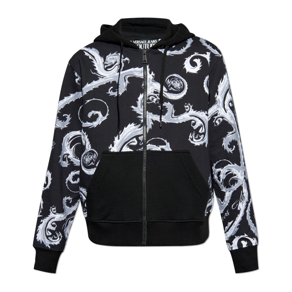 Versace Jeans Couture Sweatshirt met patroon Black Heren